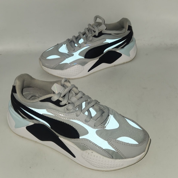 Puma RS-X3 Pure Reflective 37332502 Womens Gray Mesh Lifestyle Sneakers Size 7.5 - Picture 12 of 16